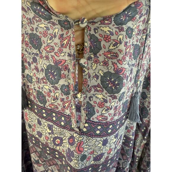 Spell And The Gypsy M Kombi Boho Blouse Lavender EXC - Picture 7 of 11
